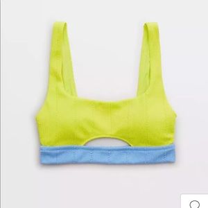Aerie Crinkle Cut Out Scoop Bikini Top